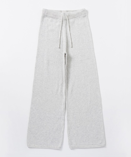 Bie(ビエ)の「カシミヤブレンド ワイドニットパンツ(その他パンツ・レディース・ブラウン/ホワイト/ライトグレー・M/S/L)」の12枚目の写真