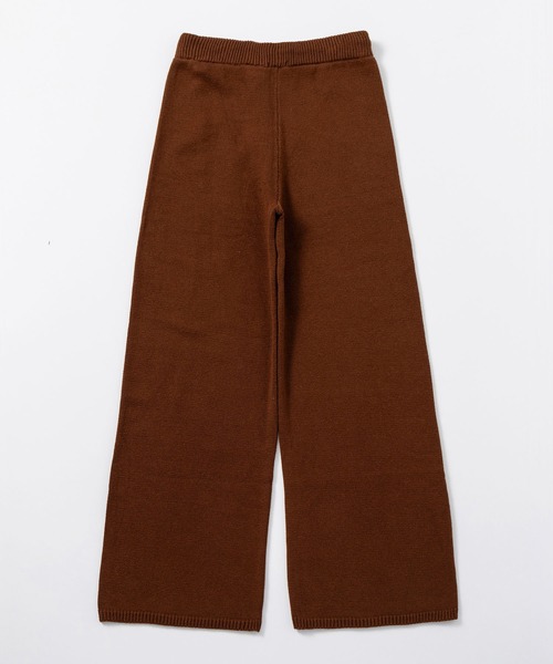 Bie(ビエ)の「カシミヤブレンド ワイドニットパンツ(その他パンツ・レディース・ブラウン/ホワイト/ライトグレー・M/S/L)」の9枚目の写真