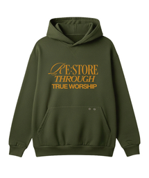RESTORE（リストア）の「Signature hoodie [Khaki]（パーカー）」