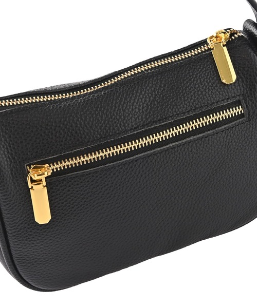 STYLE DELI（スタイルデリ）の「【DELI by】カーブラインリアルレザーショルダーバッグ（ショルダーバッグ・レディース・ブラック・FREE）」の3枚目の写真