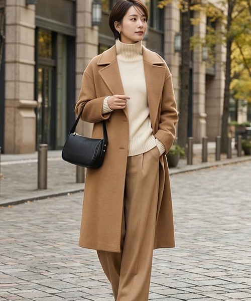 STYLE DELI（スタイルデリ）の「【DELI by】カーブラインリアルレザーショルダーバッグ（ショルダーバッグ・レディース・ブラック・FREE）」の11枚目の写真