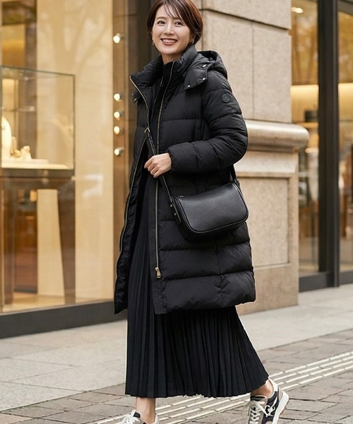 STYLE DELI（スタイルデリ）の「【DELI by】カーブラインリアルレザーショルダーバッグ（ショルダーバッグ・レディース・ブラック・FREE）」の12枚目の写真