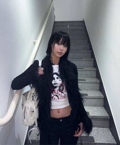 THEVINYLHOUSE(ザバイニルハウス)の「VINTAGE WOMAN TEE WHITE(Tシャツ/カットソー・メンズ・その他・C/M/L)」の4枚目の写真