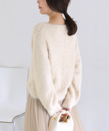 La TOTALITE | 《WEB限定》【洗える】ファーバックパール長袖プルオーバー(ニット/セーター)