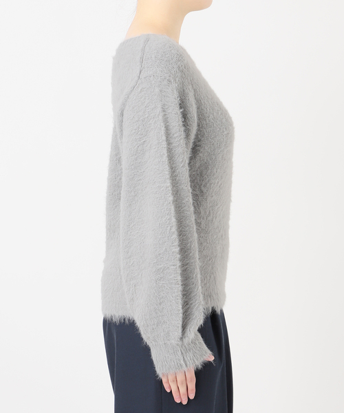 La TOTALITE（ラトータリテ）の「《WEB限定》【洗える】ファーバックパール長袖プルオーバー（ニット/セーター・レディース・グレー/ベージュ・FREE）」の22枚目の写真