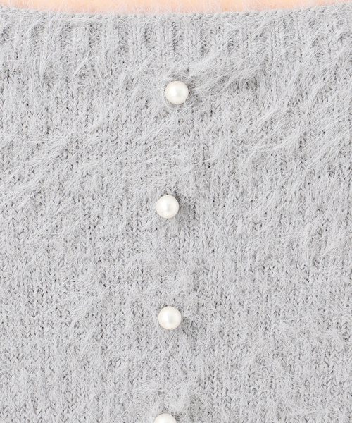 La TOTALITE（ラトータリテ）の「《WEB限定》【洗える】ファーバックパール長袖プルオーバー（ニット/セーター・レディース・グレー/ベージュ・FREE）」の19枚目の写真