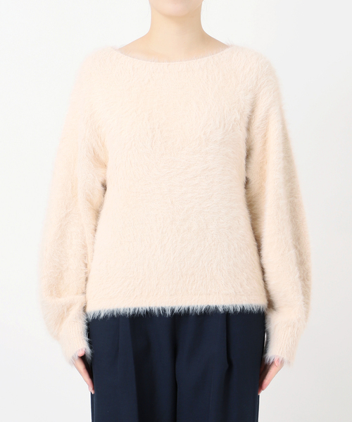 La TOTALITE（ラトータリテ）の「《WEB限定》【洗える】ファーバックパール長袖プルオーバー（ニット/セーター・レディース・グレー/ベージュ・FREE）」の17枚目の写真