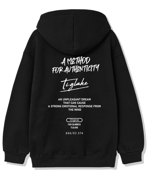 TI.GLAKE(ティーグレイク)の「メソッド 裏起毛フードパーカー ブラック(パーカー・レディース・その他・L/XL/XXL)」の3枚目の写真