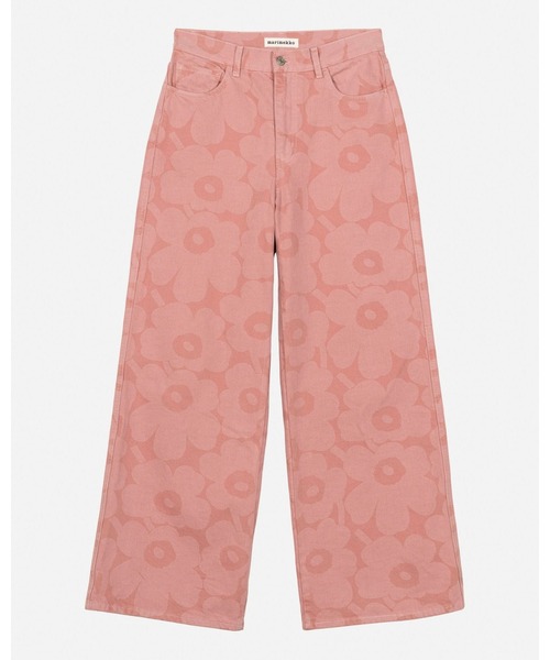 marimekko（マリメッコ）の「【Maridenim】 Unikko / Wide jeans S（デニムパンツ・レディース・ベビーピンク・25inch/26inch/27inch/28inch/29inch/30inch）」の4枚目の写真