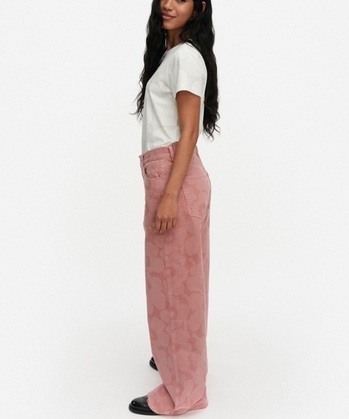 marimekko（マリメッコ）の「【Maridenim】 Unikko / Wide jeans S（デニムパンツ・レディース・ベビーピンク・25inch/26inch/27inch/28inch/29inch/30inch）」の2枚目の写真
