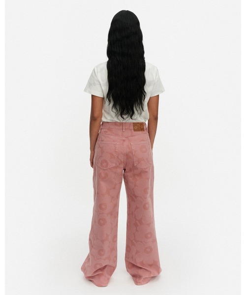 marimekko（マリメッコ）の「【Maridenim】 Unikko / Wide jeans S（デニムパンツ・レディース・ベビーピンク・25inch/26inch/27inch/28inch/29inch/30inch）」の3枚目の写真