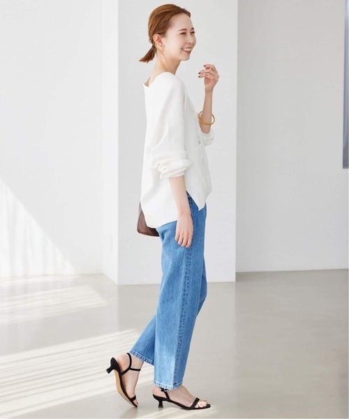 SLOBE IENA（スローブイエナ）の「《WEB・一部店舗限定/追加》スムースニットカーディガン（カーディガン/ボレロ・レディース・ホワイト/ネイビー/イエロー・FREE）」の15枚目の写真