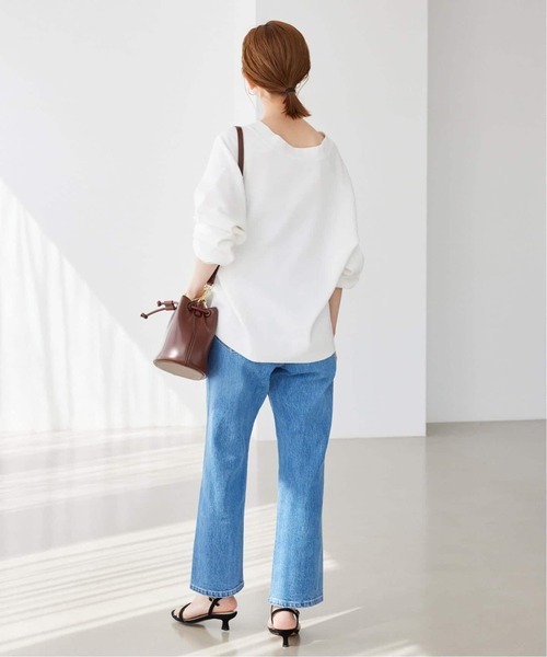 SLOBE IENA（スローブイエナ）の「《WEB・一部店舗限定/追加》スムースニットカーディガン（カーディガン/ボレロ・レディース・ホワイト/ネイビー/イエロー・FREE）」の16枚目の写真