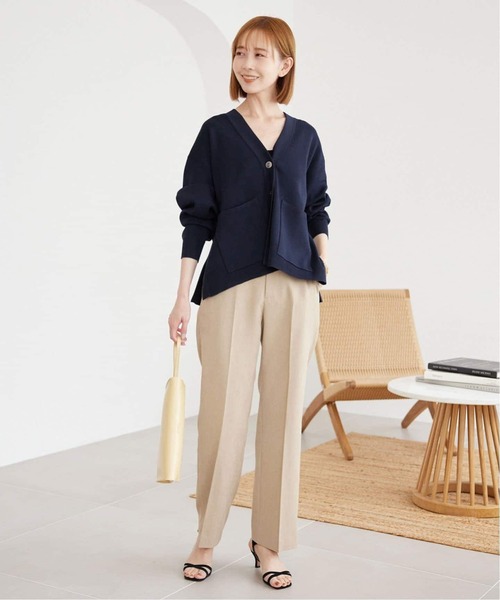 SLOBE IENA（スローブイエナ）の「《WEB・一部店舗限定/追加》スムースニットカーディガン（カーディガン/ボレロ・レディース・ホワイト/ネイビー/イエロー・FREE）」の9枚目の写真