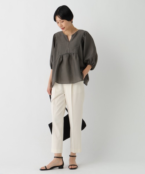Elura（エルーラ）の「いつラクダブルクロステーパードパンツ＜低身長サイズあり＞/655837（その他パンツ・レディース・ネイビー/ブラック/ベージュ/オフホワイト・MEDIUM/SMALL/FREE(S)/LARGE）」の10枚目の写真