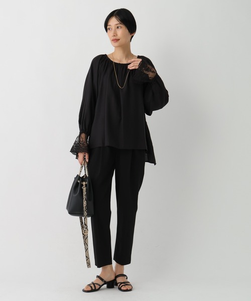 Elura（エルーラ）の「いつラクダブルクロステーパードパンツ＜低身長サイズあり＞/655837（その他パンツ・レディース・ネイビー/ブラック/ベージュ/オフホワイト・MEDIUM/SMALL/FREE(S)/LARGE）」の12枚目の写真