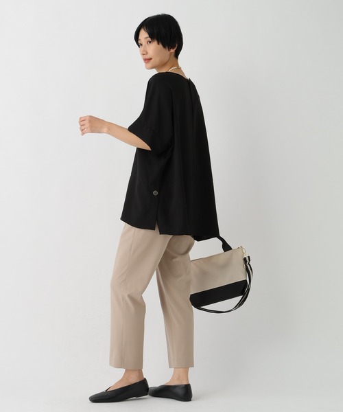 Elura（エルーラ）の「いつラクダブルクロステーパードパンツ＜低身長サイズあり＞/655837（その他パンツ・レディース・ネイビー/ブラック/ベージュ/オフホワイト・MEDIUM/SMALL/FREE(S)/LARGE）」の15枚目の写真