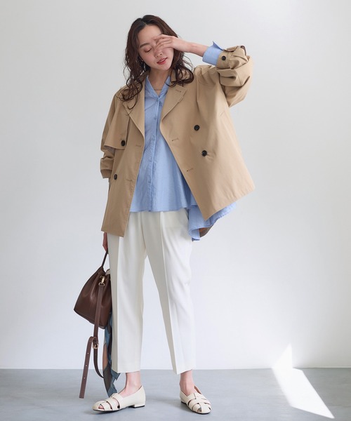 Elura（エルーラ）の「いつラクダブルクロステーパードパンツ＜低身長サイズあり＞/655837（その他パンツ・レディース・ネイビー/ブラック/ベージュ/オフホワイト・MEDIUM/SMALL/FREE(S)/LARGE）」の8枚目の写真