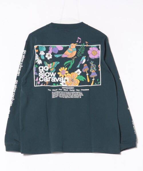 go slow caravan(ゴースローキャラバン)の「USA/C スクエアLOGO バックプリント ロングスリーブ TEE(Tシャツ/カットソー・メンズ・ホワイト/グリーン/ネイビー・MEDIUM/LARGE/X-LARGE)」の19枚目の写真
