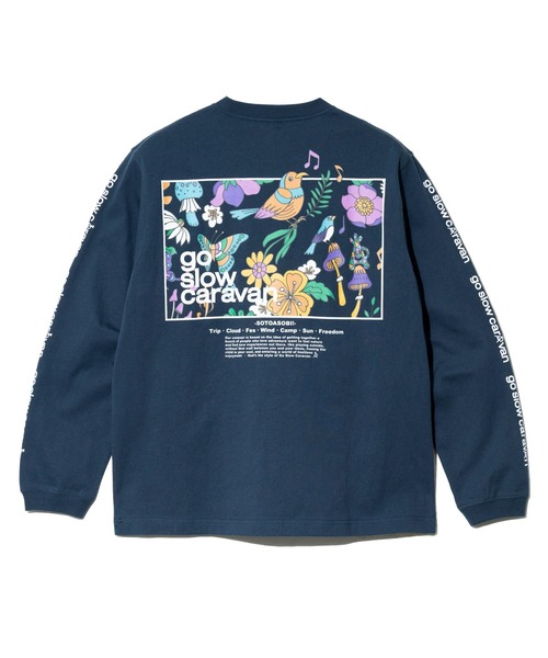 go slow caravan(ゴースローキャラバン)の「USA/C スクエアLOGO バックプリント ロングスリーブ TEE(Tシャツ/カットソー・メンズ・ホワイト/グリーン/ネイビー・MEDIUM/LARGE/X-LARGE)」の11枚目の写真