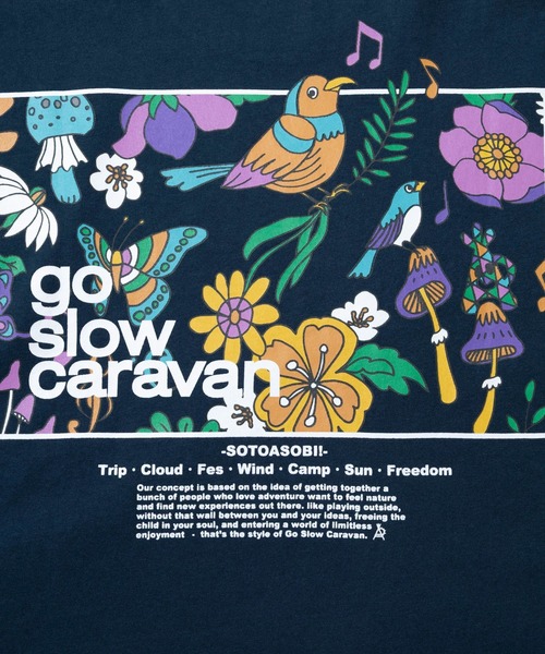go slow caravan(ゴースローキャラバン)の「USA/C スクエアLOGO バックプリント ロングスリーブ TEE(Tシャツ/カットソー・メンズ・ホワイト/グリーン/ネイビー・MEDIUM/LARGE/X-LARGE)」の12枚目の写真