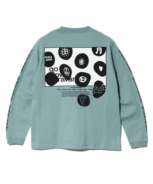 go slow caravan(ゴースローキャラバン)の「USA/C スクエアLOGO バックプリント ロングスリーブ TEE(Tシャツ/カットソー・メンズ・ホワイト/グリーン/ネイビー・MEDIUM/LARGE/X-LARGE)」の17枚目の写真