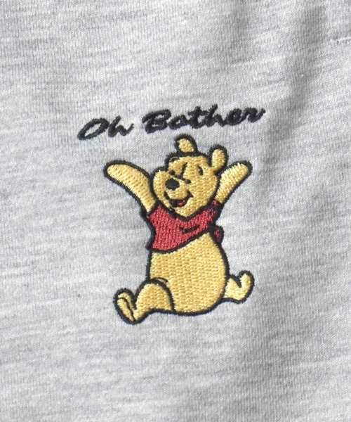 Disney（ディズニー）の「Disney（ディズニー）キャラクターワンポイント刺繍 七分丈 スウェットジョガーパンツ/クロップド丈/ドライ UVカット/レディース ルームウェア ワンマイル（スウェットパンツ・レディース・ネイビー/スミクロ/ホワイト系その他/グレー・L/M）」の7枚目の写真