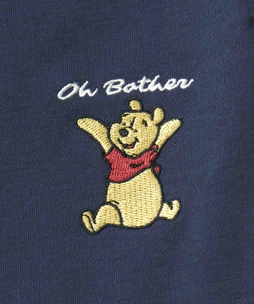 Disney（ディズニー）の「Disney（ディズニー）キャラクターワンポイント刺繍 七分丈 スウェットジョガーパンツ/クロップド丈/ドライ UVカット/レディース ルームウェア ワンマイル（スウェットパンツ・レディース・ネイビー/スミクロ/ホワイト系その他/グレー・L/M）」の9枚目の写真