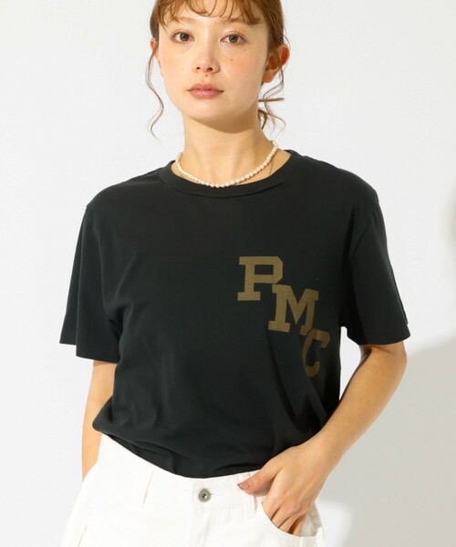 REMI RELIEF（レミレリーフ）の「【REMI RELIEF / レミレリーフ】LW加工T "RMC" / ロゴTシャツ（Tシャツ/カットソー・レディース・グレー/レッド/ネイビー/ブラック・フリー）」の2枚目の写真