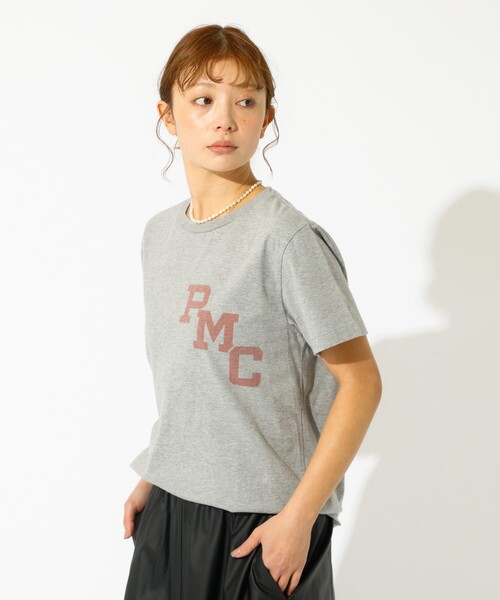 REMI RELIEF（レミレリーフ）の「【REMI RELIEF / レミレリーフ】LW加工T "RMC" / ロゴTシャツ（Tシャツ/カットソー・レディース・グレー/レッド/ネイビー/ブラック・フリー）」の5枚目の写真