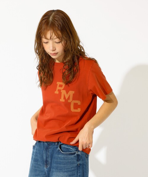 REMI RELIEF（レミレリーフ）の「【REMI RELIEF / レミレリーフ】LW加工T "RMC" / ロゴTシャツ（Tシャツ/カットソー・レディース・グレー/レッド/ネイビー/ブラック・フリー）」の9枚目の写真