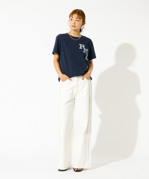 REMI RELIEF（レミレリーフ）の「【REMI RELIEF / レミレリーフ】LW加工T "RMC" / ロゴTシャツ（Tシャツ/カットソー・レディース・グレー/レッド/ネイビー/ブラック・フリー）」の14枚目の写真