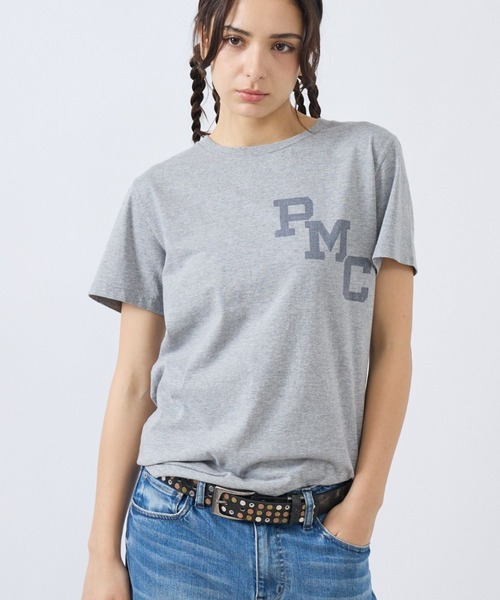 REMI RELIEF(レミレリーフ)の「【REMI RELIEF / レミレリーフ】LW加工T "RMC" / ロゴTシャツ(Tシャツ/カットソー・レディース・グレー/レッド/ネイビー/ブラック・フリー)」の3枚目の写真