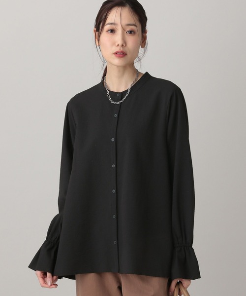 GLOBAL WORK（グローバルワーク）の「MATINEE LINE/襟2WAYシャツ/636110（シャツ/ブラウス・レディース・ライトブルー/ブラック/ホワイト系その他2・LARGE/MEDIUM）」の3枚目の写真