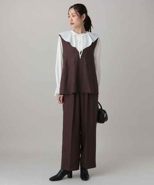 GLOBAL WORK（グローバルワーク）の「MATINEE LINE/襟2WAYシャツ/636110（シャツ/ブラウス・レディース・ライトブルー/ブラック/ホワイト系その他2・LARGE/MEDIUM）」の5枚目の写真