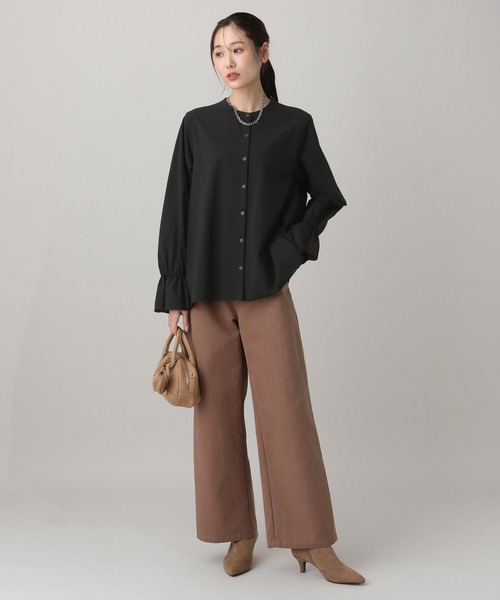 GLOBAL WORK（グローバルワーク）の「MATINEE LINE/襟2WAYシャツ/636110（シャツ/ブラウス・レディース・ライトブルー/ブラック/ホワイト系その他2・LARGE/MEDIUM）」の10枚目の写真