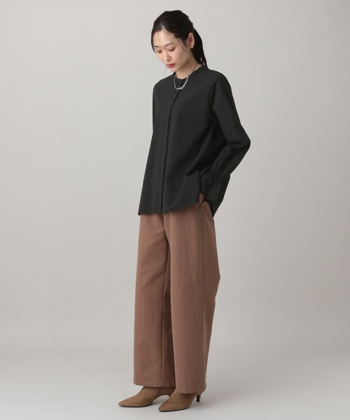 GLOBAL WORK（グローバルワーク）の「MATINEE LINE/襟2WAYシャツ/636110（シャツ/ブラウス・レディース・ライトブルー/ブラック/ホワイト系その他2・LARGE/MEDIUM）」の11枚目の写真