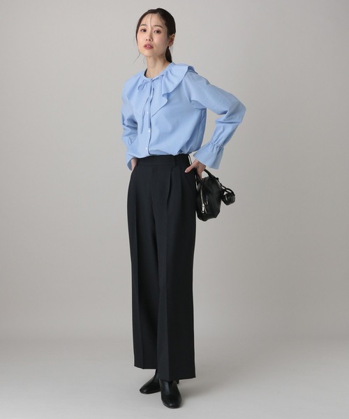 GLOBAL WORK（グローバルワーク）の「MATINEE LINE/襟2WAYシャツ/636110（シャツ/ブラウス・レディース・ライトブルー/ブラック/ホワイト系その他2・LARGE/MEDIUM）」の16枚目の写真