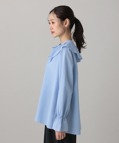 GLOBAL WORK（グローバルワーク）の「MATINEE LINE/襟2WAYシャツ/636110（シャツ/ブラウス・レディース・ライトブルー/ブラック/ホワイト系その他2・LARGE/MEDIUM）」の21枚目の写真