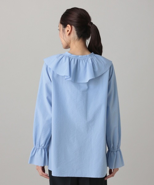 GLOBAL WORK（グローバルワーク）の「MATINEE LINE/襟2WAYシャツ/636110（シャツ/ブラウス・レディース・ライトブルー/ブラック/ホワイト系その他2・LARGE/MEDIUM）」の22枚目の写真