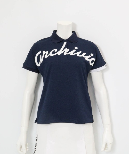 archivio(アルチビオ)の「<LADIES>UV速乾ドルマンポロシャツ(ポロシャツ・レディース・ネイビー/ライトブルー/ホワイト/ピンク・L/M/S)」の8枚目の写真