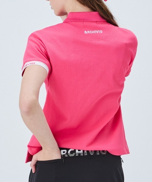 archivio(アルチビオ)の「<LADIES>UV速乾ドルマンポロシャツ(ポロシャツ・レディース・ネイビー/ライトブルー/ホワイト/ピンク・L/M/S)」の14枚目の写真