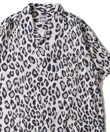 【HOUSTON / ヒューストン】LEOPARD ALOHA SHIRT / レオパード柄アロハシャツ