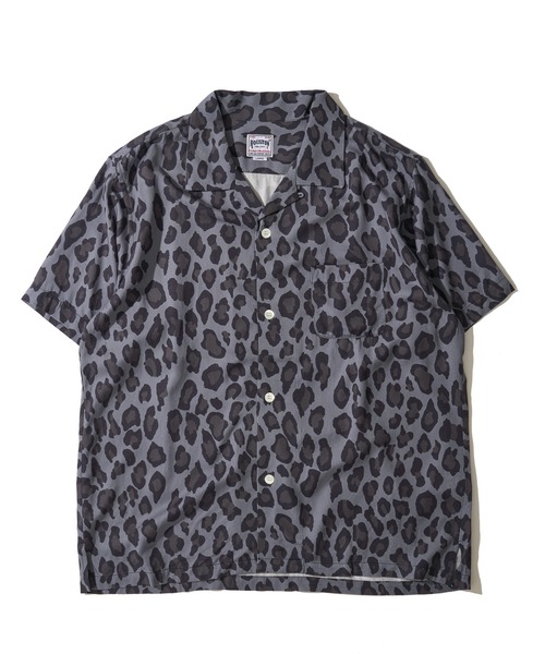 HOUSTON(ヒューストン)の「【HOUSTON / ヒューストン】LEOPARD ALOHA SHIRT / レオパード柄アロハシャツ(シャツ/ブラウス・メンズ・パープル/ライム/オフホワイト/チャコール/カーキ/ターコイズブルー・X-LARGE/MEDIUM/LARGE)」の9枚目の写真