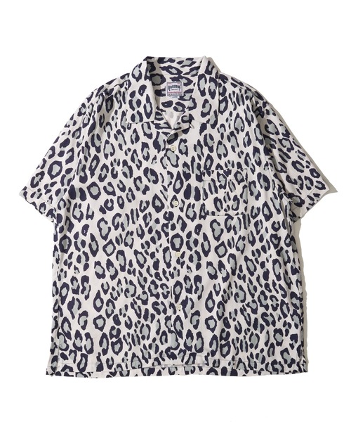 HOUSTON(ヒューストン)の「【HOUSTON / ヒューストン】LEOPARD ALOHA SHIRT / レオパード柄アロハシャツ(シャツ/ブラウス・メンズ・パープル/ライム/オフホワイト/チャコール/カーキ/ターコイズブルー・X-LARGE/MEDIUM/LARGE)」の7枚目の写真