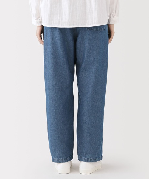 無印良品(ムジルシリョウヒン)の「婦人 洗いざらし デニムイージーテーパードパンツ(デニムパンツ・レディース・ダークネイビー/ブルー・L/M/S/XL)」の5枚目の写真