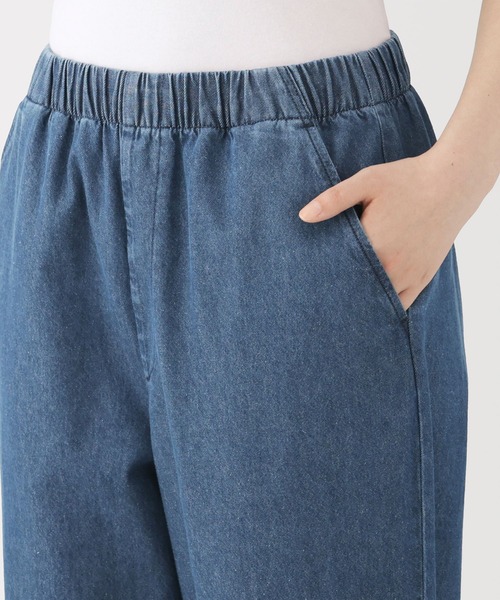 無印良品(ムジルシリョウヒン)の「婦人 洗いざらし デニムイージーテーパードパンツ(デニムパンツ・レディース・ダークネイビー/ブルー・L/M/S/XL)」の6枚目の写真