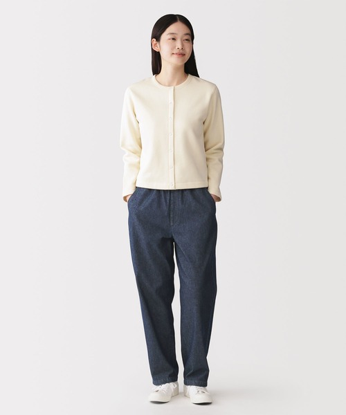 無印良品(ムジルシリョウヒン)の「婦人 洗いざらし デニムイージーテーパードパンツ(デニムパンツ・レディース・ダークネイビー/ブルー・L/M/S/XL)」の11枚目の写真
