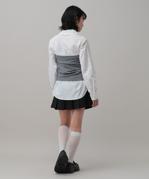 3.3 Field Trip (3.3フィールドトリップ)の「3.3 Field Trip/ビスチェ付きシャツ(シャツ/ブラウス・レディース・サックスブルー/ホワイト・FREE)」の12枚目の写真