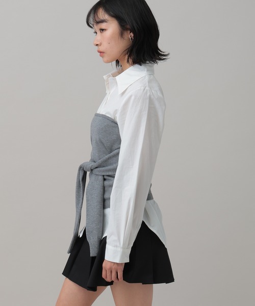 3.3 Field Trip (3.3フィールドトリップ)の「3.3 Field Trip/ビスチェ付きシャツ(シャツ/ブラウス・レディース・サックスブルー/ホワイト・FREE)」の14枚目の写真
